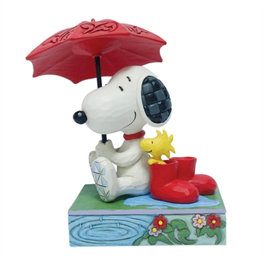 Peanuts by Jim Shore - Snoopy and Woodstock under an Umbrella