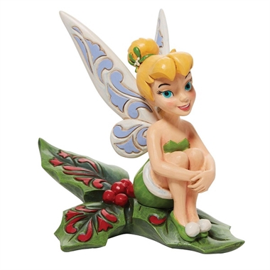 Disney Traditions - Tinker Bell sitting on Holly