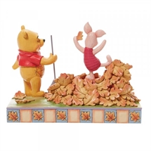 Disney Traditions - Piglet playing in a pile of leaves