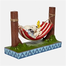 Peanuts - H:14 cm. Snoopy and Woodstock in Hammock 