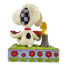 Peanuts - H: 11,5 cm. Snoopy eating Watermelon