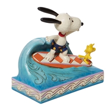 Peanuts - H: 14 cm. Snoopy Woodstock Surfing