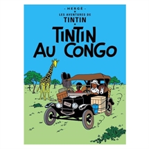 Tintin Forsideplakat "Tintin i Congo"